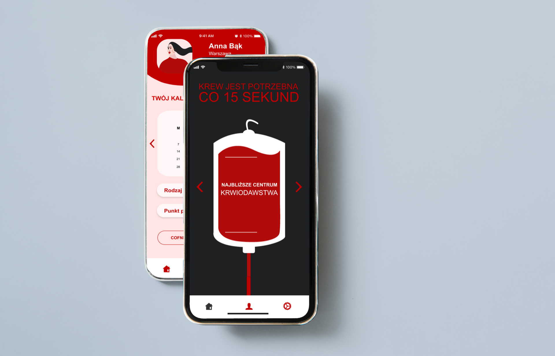 Blood Donor App &mdash; cover image showing the app interface and design overview